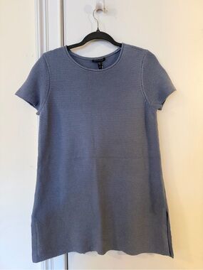 Eileen Fisher Light Blue Short Sleeve Knit Tunic